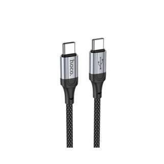 Кабель HOCO X102 Type-C to Type-C 3A, 1m, nylon, aluminum connectors, Black - Інтернет-магазин спільних покупок ToGether