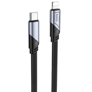 Кабель HOCO U119 Type-C to iP PD 27W, 1.2m, nylon, aluminum connectors, Black - Інтернет-магазин спільних покупок ToGether