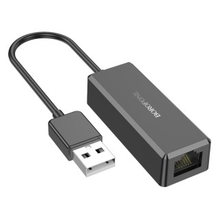 Кабель-перехiдник BOROFONE DH7 Ricco USB ethernet adapter(100 Mbps) Black - Інтернет-магазин спільних покупок ToGether