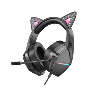 Навушники BOROFONE BO106 Cute cat ear luminous gaming headphones Phantom Cat - Інтернет-магазин спільних покупок ToGether
