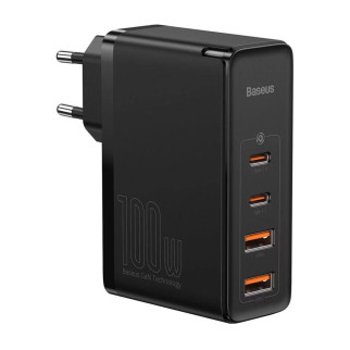 Мережевий зарядний пристрій Baseus GaN2 Pro Quick Charger 2C+2U 100W EU Black - Інтернет-магазин спільних покупок ToGether