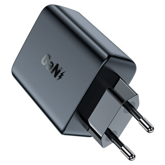 Мережевий зарядний пристрій ACEFAST A29 PD50W GaN (USB-C+USB-C) dual port charger Black - Інтернет-магазин спільних покупок ToGether