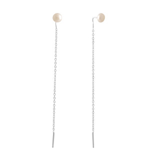 Срібні сережки Високої якості з натуральними перлами 2ct (2122401) - Інтернет-магазин спільних покупок ToGether
