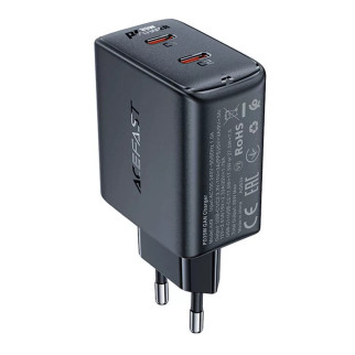 Мережевий зарядний пристрій ACEFAST A49 PD35W GaN (USB-C+USB-C) dual port charger Black - Інтернет-магазин спільних покупок ToGether