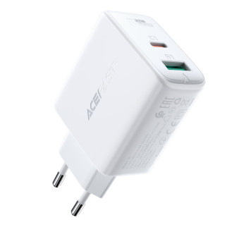 Мережевий зарядний пристрій ACEFAST A5 PD32W(USB-C+USB-A) dual port charger White - Інтернет-магазин спільних покупок ToGether