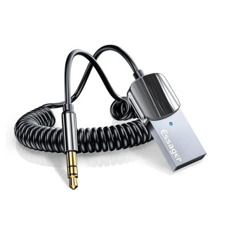 Bluetooth ресивер ESSAGER Bluetooth 5.0 Aux Adapter Car Wireless Receiver USB to 3.5mm Jack Audio Music Mic Handsfree Car Kit Speaker Transmitter Grey - Інтернет-магазин спільних покупок ToGether