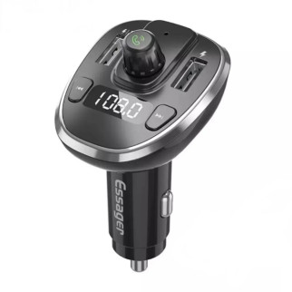 Автобільний зарядний пристрій ESSAGER Dynamic Car Bluetooth MP3 Car Charger Sliver - Інтернет-магазин спільних покупок ToGether