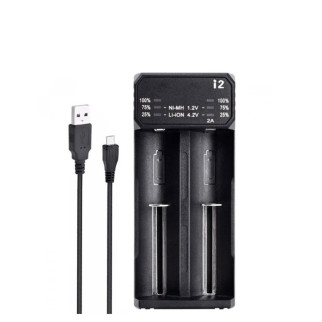 Зарядний пристрій ESSAGER Battery Charger with LED Indicator For 2 LED Black - Інтернет-магазин спільних покупок ToGether