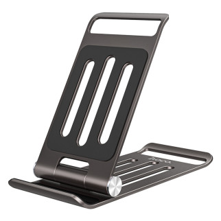 Тримач для мобільного HOCO PH49 Elegant metal folding desktop holder Gray - Інтернет-магазин спільних покупок ToGether