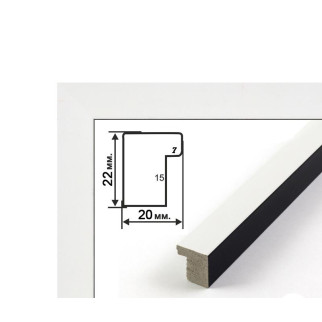 Багетна рамка (біло-чорна, 2 см) 40х50 - Інтернет-магазин спільних покупок ToGether