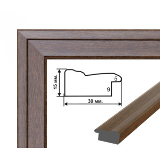 Багетна рамка (рельєфне темне дерево 3 см) - Інтернет-магазин спільних покупок ToGether