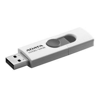 Flash A-DATA USB 2.0 AUV 220 64Gb White/Grey - Інтернет-магазин спільних покупок ToGether