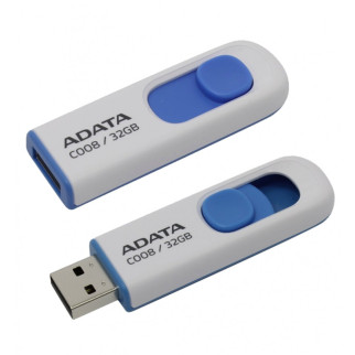 Flash A-DATA USB 2.0 C008 32Gb White/Blue - Інтернет-магазин спільних покупок ToGether