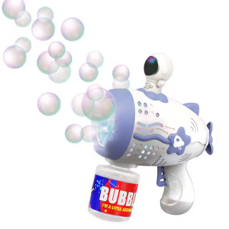 Пістолет з мильними бульбашками Astronaut Bubble Gun Music+50ml bottle (4хАА не входят в комплект) Purple - Інтернет-магазин спільних покупок ToGether