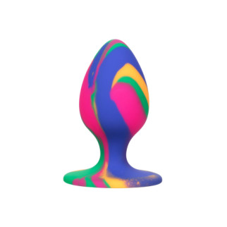 Анальна силіконова пробка CalExotics Cheeky Tie-Dye Plug, різнокольорова, Medium - Інтернет-магазин спільних покупок ToGether