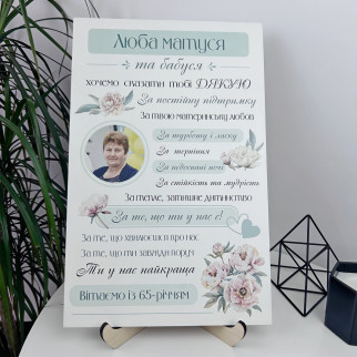 Оригінальний подарунок мамі чи бабусі - іменна декоративна табличка з індивідуальним написом, постер для мами - Інтернет-магазин спільних покупок ToGether