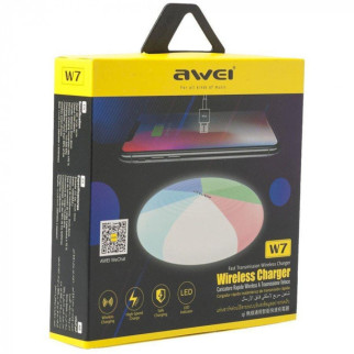 Бездротова зарядка з підсвічуванням 7 кольорів 10W 7 COLOR Awei W7 + WIRELESS CHARGE - Інтернет-магазин спільних покупок ToGether