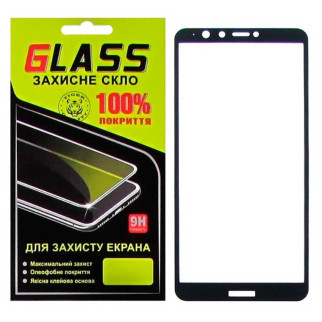 Защитное стекло Full Glue Huawei Y9 2018, Enjoy 8 Plus black Glass - Інтернет-магазин спільних покупок ToGether