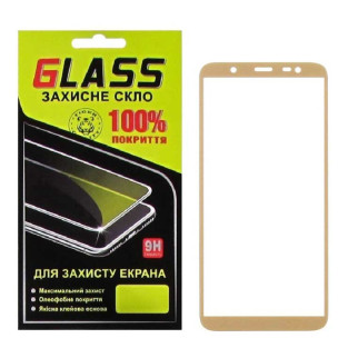 Защитное стекло Full Glue Samsung J8 2018 J810 gold Glass - Інтернет-магазин спільних покупок ToGether