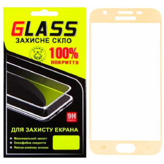 Защитное стекло Full Screen Samsung J3 2018 J337 gold Glass - Інтернет-магазин спільних покупок ToGether