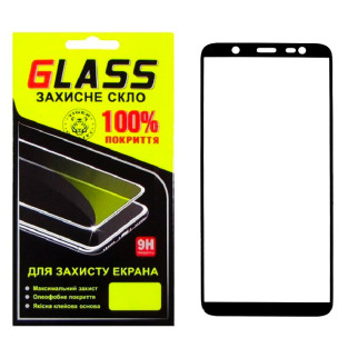 Защитное стекло Full Screen Samsung J8 2018 J810 black Glass - Інтернет-магазин спільних покупок ToGether