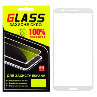 Защитное стекло Full Screen Huawei P Smart, Enjoy 7s white Glass - Інтернет-магазин спільних покупок ToGether