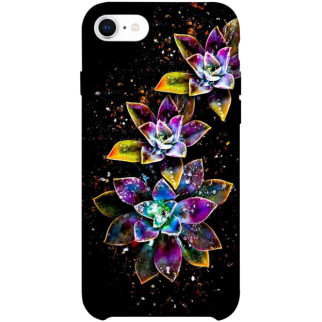 Чохол itsPrint Flowers on black для Apple iPhone SE (2020) - Інтернет-магазин спільних покупок ToGether