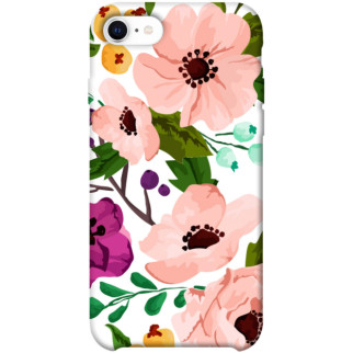 Чохол itsPrint Акварельні квіти для Apple iPhone SE (2020) - Інтернет-магазин спільних покупок ToGether