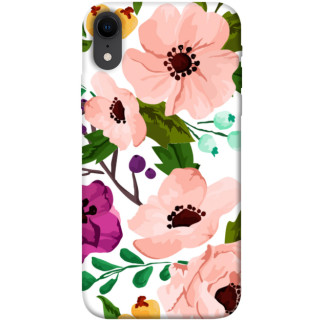 Чохол itsPrint Акварельні квіти для Apple iPhone XR (6.1") - Інтернет-магазин спільних покупок ToGether