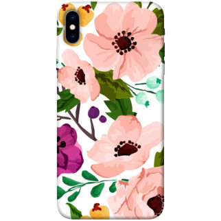 Чохол itsPrint Акварельні квіти для Apple iPhone X (5.8") - Інтернет-магазин спільних покупок ToGether