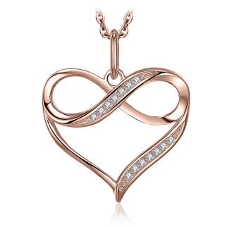 Срібний кулон у позолоті "Серце" з кубічним цирконієм - Інтернет-магазин спільних покупок ToGether