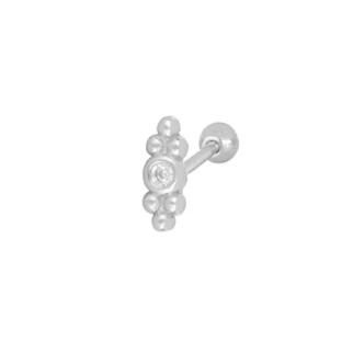Срібна сережка з камінчиком - Інтернет-магазин спільних покупок ToGether