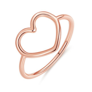 Срібна каблучка "Серце" в рожевій позолоті - Інтернет-магазин спільних покупок ToGether
