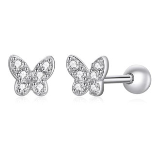 Срібні сережки "Метелики" з кубічним цирконієм - Інтернет-магазин спільних покупок ToGether