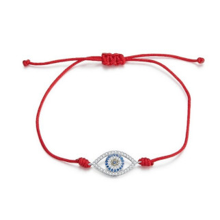 Регульований плетений браслет із оком у сріблі - Інтернет-магазин спільних покупок ToGether