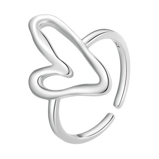 Срібна каблучка "Серце" із кубічним цирконієм - Інтернет-магазин спільних покупок ToGether