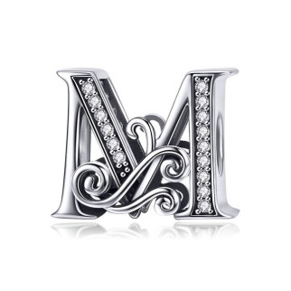 Срібна намистина "Літера M" - Інтернет-магазин спільних покупок ToGether