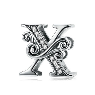 Срібна намистина "Літера X" - Інтернет-магазин спільних покупок ToGether