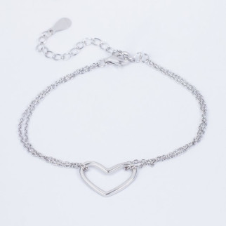 Срібний браслет "Серце" - Інтернет-магазин спільних покупок ToGether