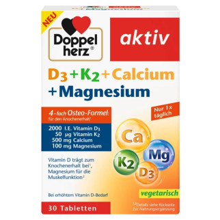 Вітаміни Doppelherz D3 + K2 + Calcium + Magnesium Доппельгерц Д3 + К2 + Кальцій + Магній формула для кісток та зубів - Інтернет-магазин спільних покупок ToGether