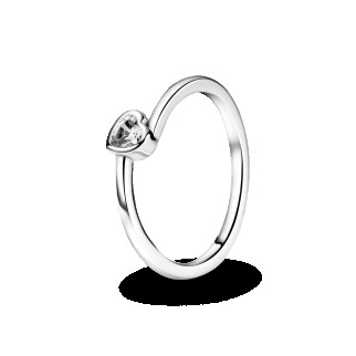 Срібне кільце "Прозоре асиметричне серце" 52 - Інтернет-магазин спільних покупок ToGether