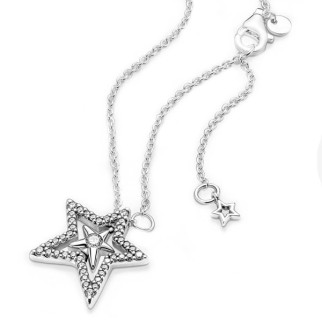 Срібне намисто "Асиметрична зірка з pavé " - Інтернет-магазин спільних покупок ToGether