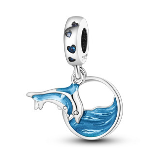 Срібна намистина "Дельфіни у морі" - Інтернет-магазин спільних покупок ToGether