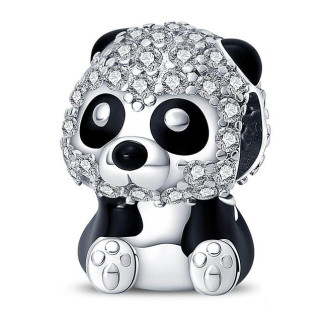 Срібна намистина "Блискуча панда" - Інтернет-магазин спільних покупок ToGether