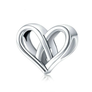 Срібна намистина "Серце до серця" - Інтернет-магазин спільних покупок ToGether