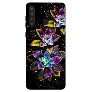 Чохол itsPrint Flowers on black для Samsung Galaxy A21 - Інтернет-магазин спільних покупок ToGether