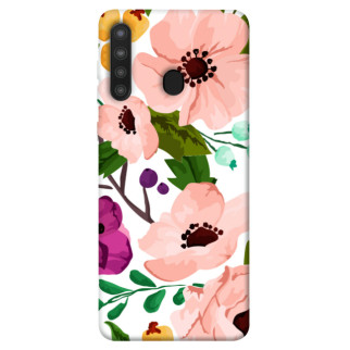 Чохол itsPrint Акварельні квіти для Samsung Galaxy A21 - Інтернет-магазин спільних покупок ToGether