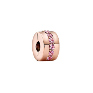 Срібна намистина-кліпса "У позолоті з рожевими камінцями" - Інтернет-магазин спільних покупок ToGether