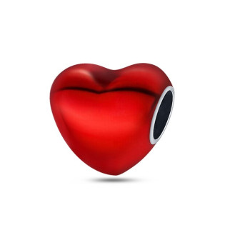 Срібна намистина "Червоне серце" - Інтернет-магазин спільних покупок ToGether