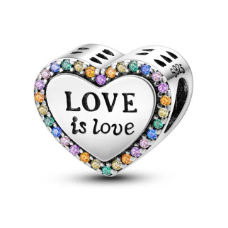 Срібна намистина "Любов є любов" - Інтернет-магазин спільних покупок ToGether